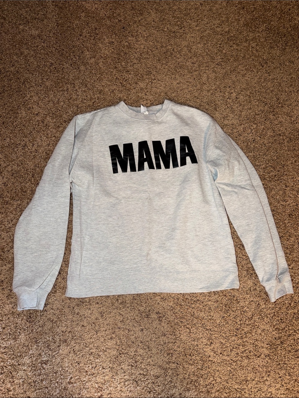 MAMA Graphic Sweatshirt - Light Gray with Black Print